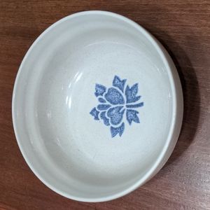 MIDWINTER Stoneware Blue Print Pattern Cereal Bowl 6 inches